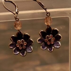 Floral Purple Earrings